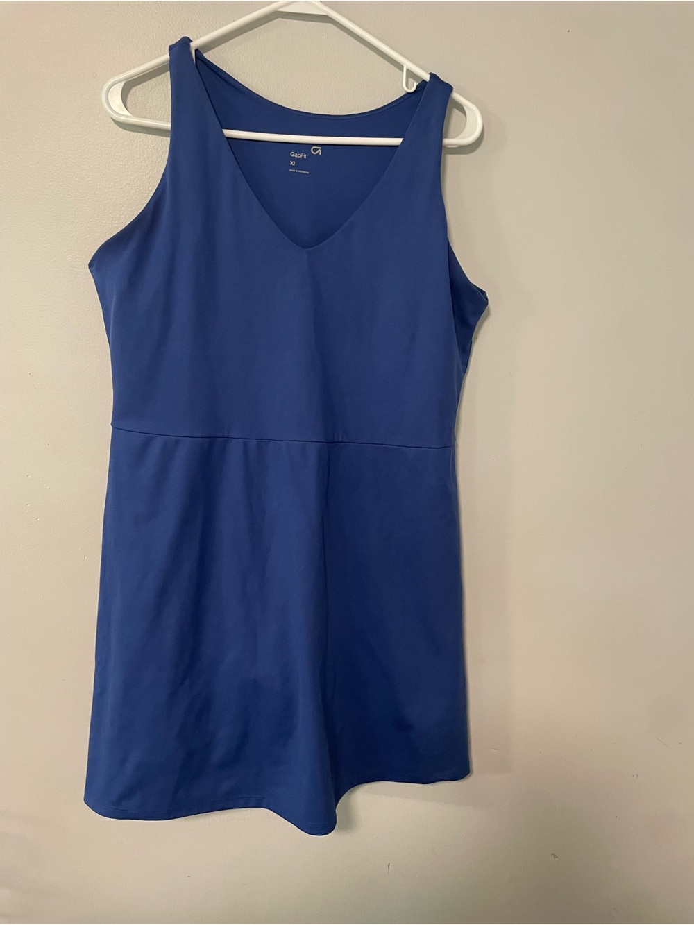 GAPFit Women’s Royal Blue V-Neck Sleeveless Dress With Shorts XL